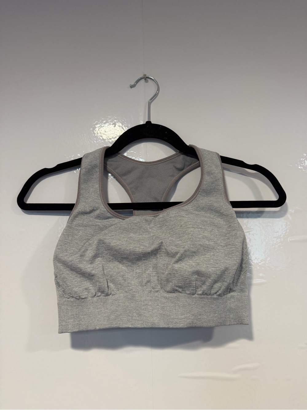 Seamless Grey Racerback Sports Bra - Comfortable Support Champion‎